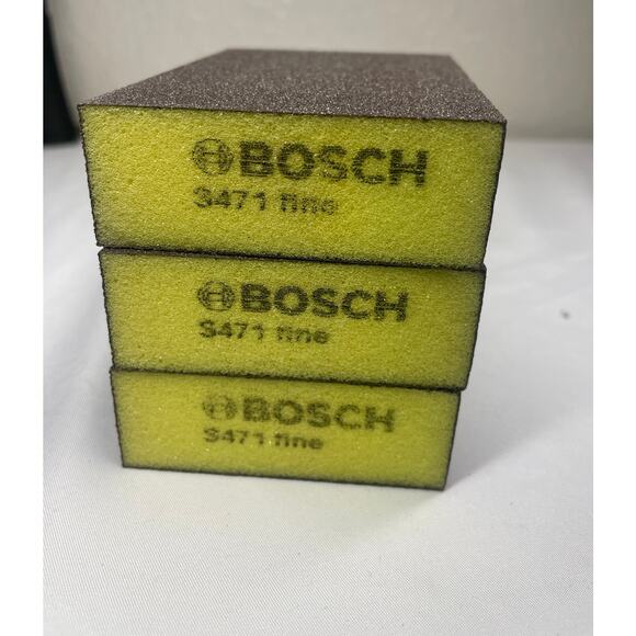Bosch Expert S471 Foam Sanding Block Fine Grade Yellow, 3-Pack - Picture 3 of 3